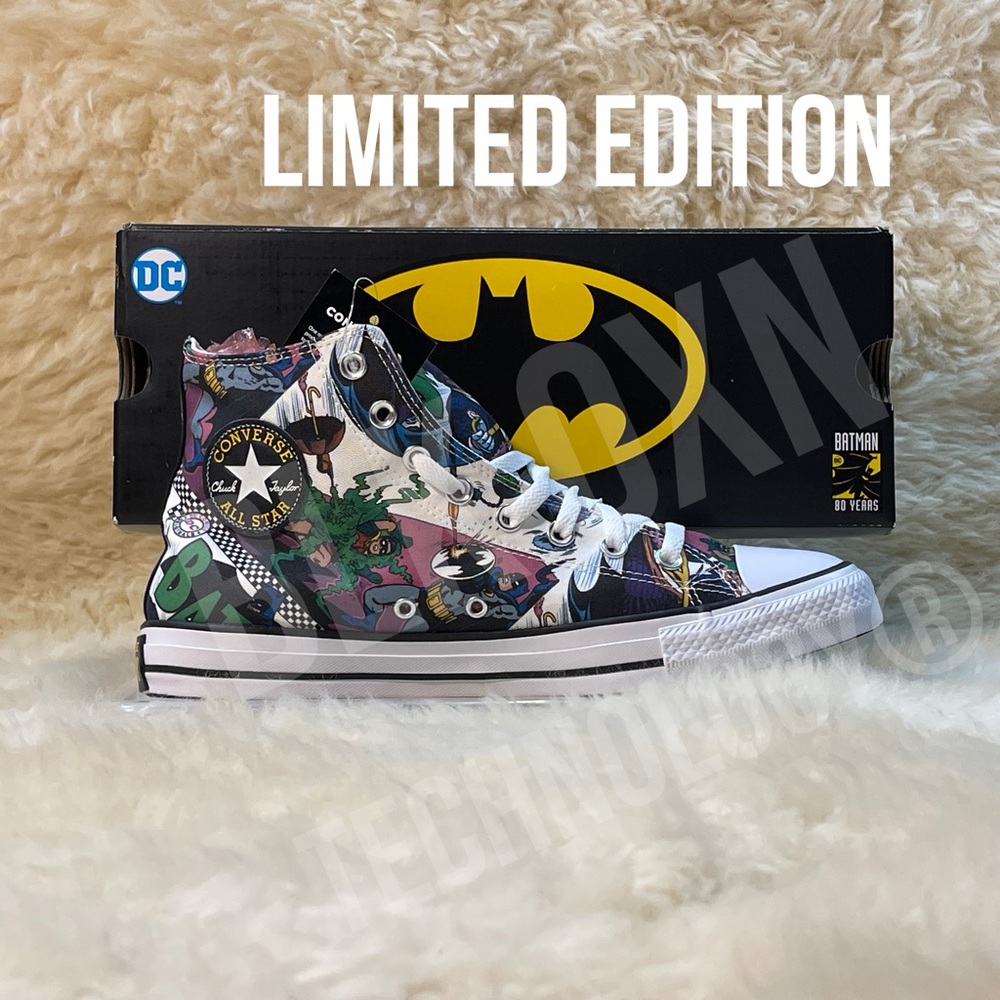 Batman 80th Converse LE 167303C ® Hi Classics © UNISEX 10 D.C. COMICS